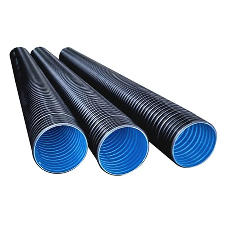 HDPE double wall corrugated pipes